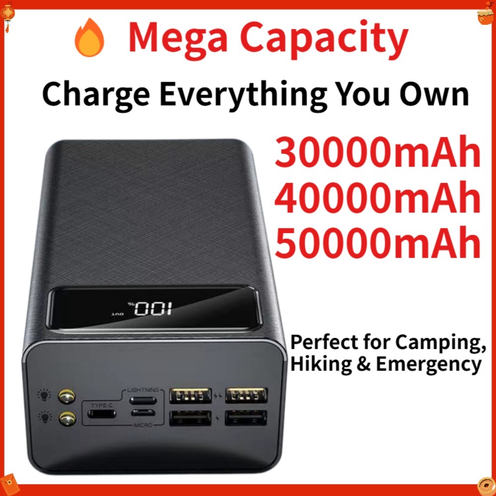 Outdoor Power Pack - 50000mAh Power Bank 30000mAh Portable Charger