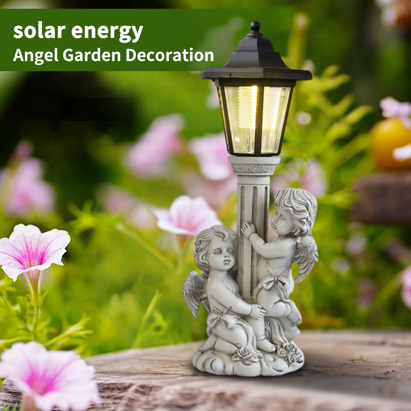 Garden Angel Statue Solar Post - Outdoor Power Post recension och pris