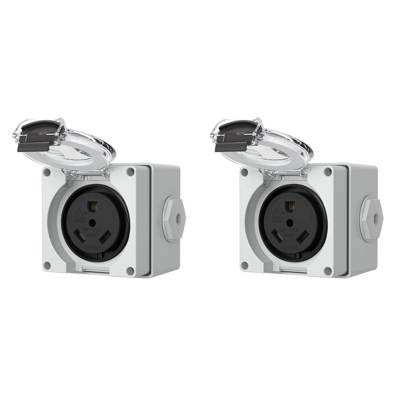2X 30Amp Power Outlet Box,125V - Outdoor Power Receptacle Box recension och pris