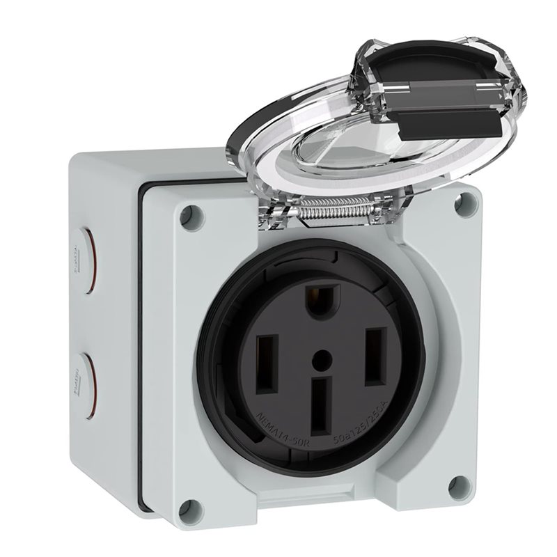 ABLK 6X 50Amp Power Outlet Box - Outdoor Power Receptacle Box recension och pris