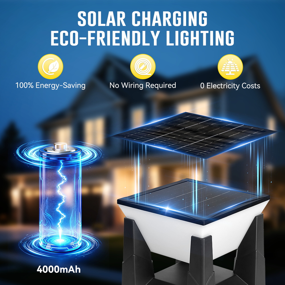 3-Color Solar Post Light IP65  - Outdoor Power Post recension och pris