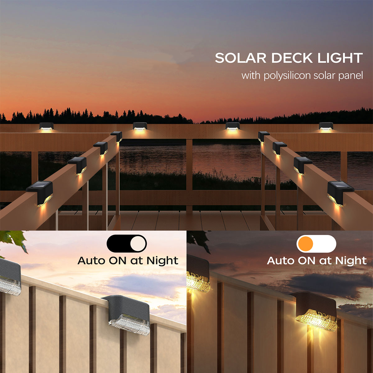 4/12 Pack Deck Lights Solar Po - Outdoor Power Pack recension och pris