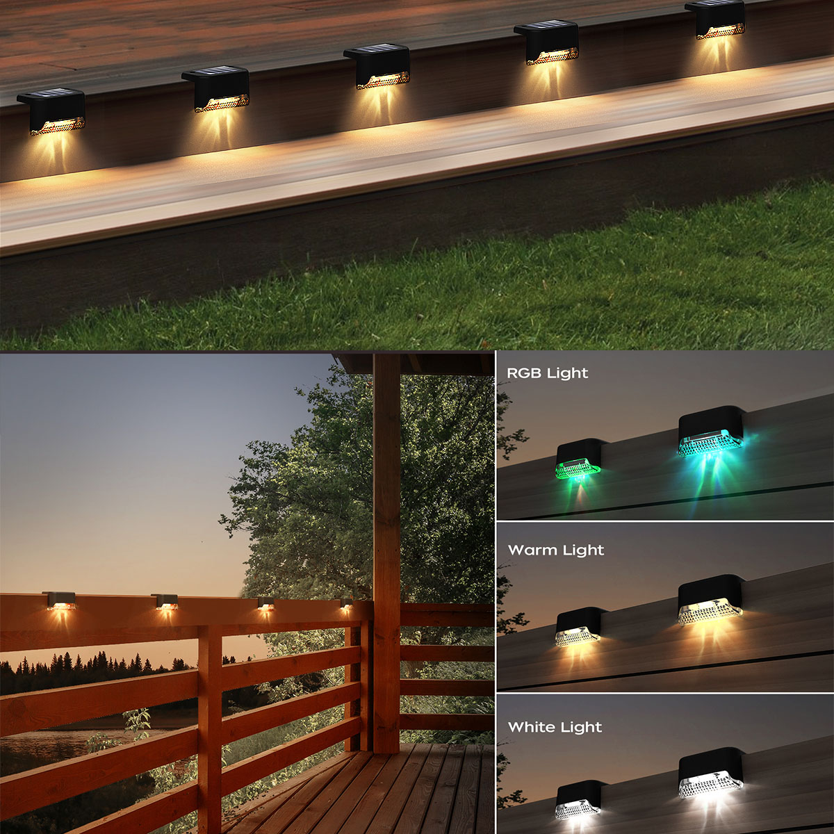 4/12 Pack Deck Lights Solar Po - Outdoor Power Pack recension och pris