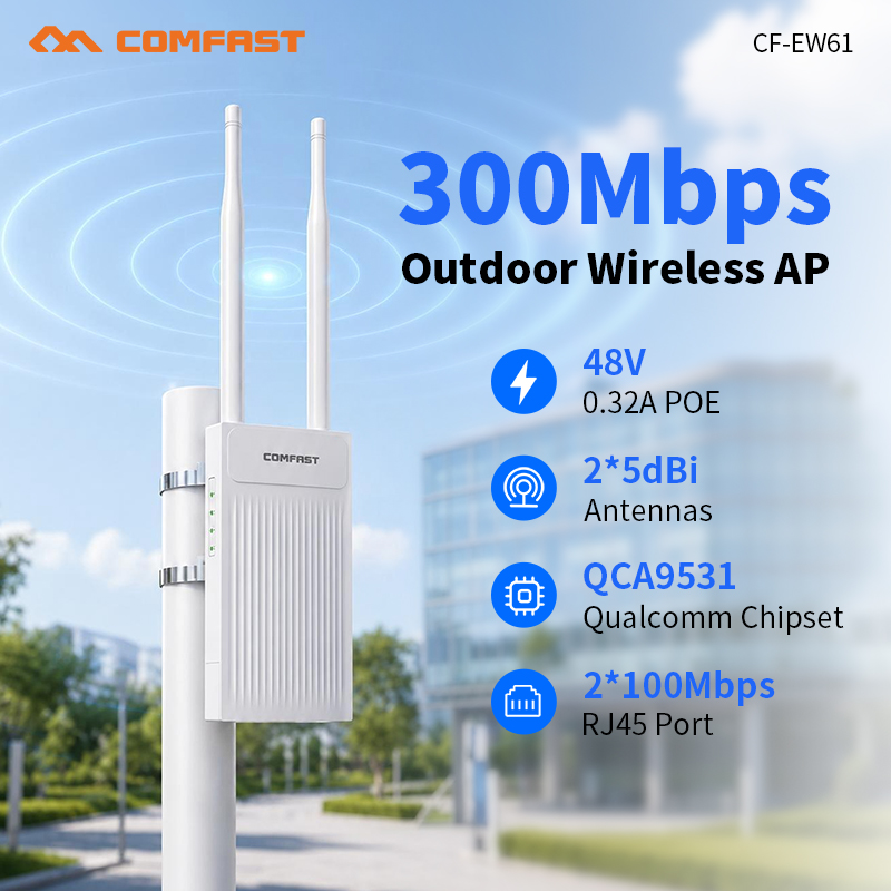 COMFAST 300/1200Mbps Outdoor W - Outdoor Power Post recension och pris