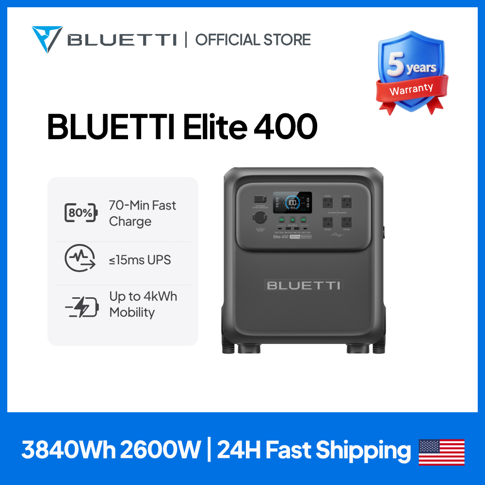 BLUETTI Elite 400 2600W 3840Wh - Outdoor Power Pack recension och pris