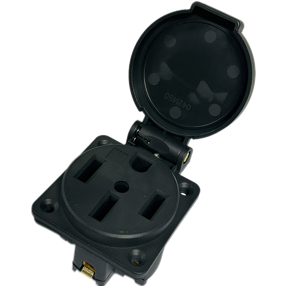 Black Waterproof 50 Amp Genera - Outdoor Power Receptacle Box recension och pris