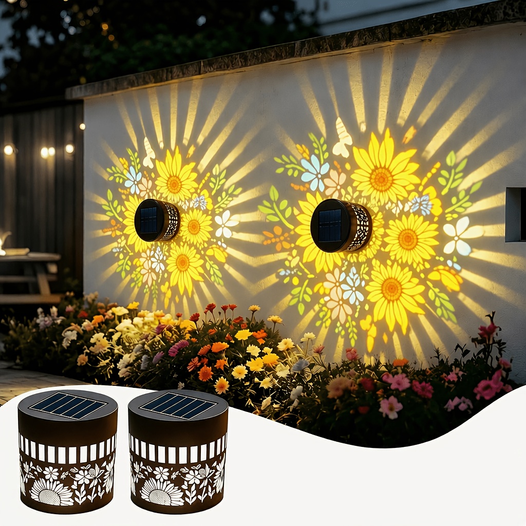 2 Pack Solar Fence Lights, Met - Outdoor Power Post recension och pris