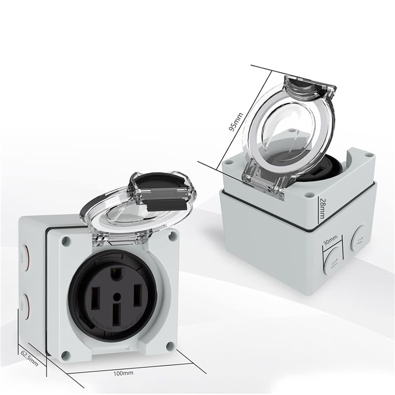 T21C 6X 50Amp Power Outlet Box - Outdoor Power Receptacle Box recension och pris